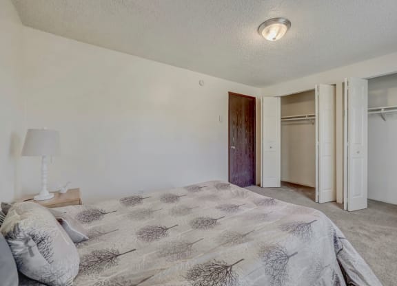 Sequoia Apartments Bedroom Model with closets