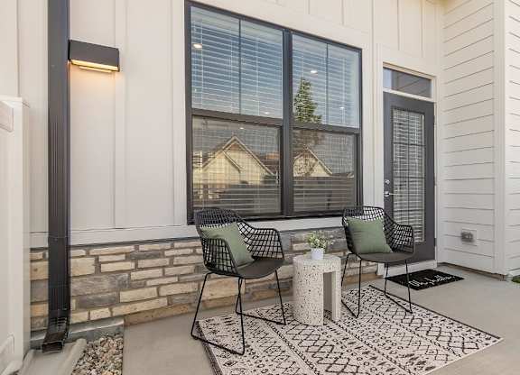 Slate at Fishers District Modern Villas and Townhomes in Fishers, Indiana Private Patio