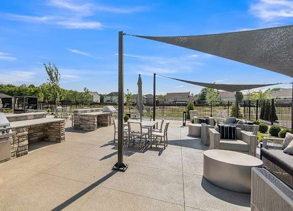 Slate at Fishers District Modern Villas and Townhomes in Fishers, Indiana Patio with BBQ