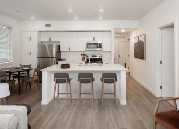 South Ridge Apartments Model Kitchen with Island