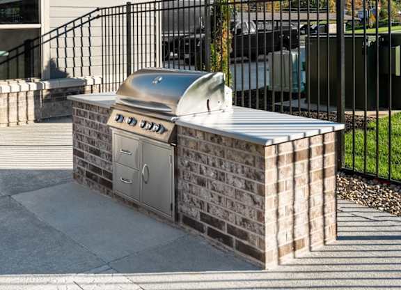 Station at St. Peters Apartments in St. Peters, Missouri Patio with BBQ Grill
