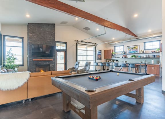 Stillwater Crossing Clubhouse Lounge with Billiards Table