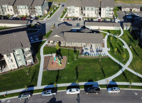 Stillwater Crossing Apartments in Kalispell, Montana Aerial View of Property