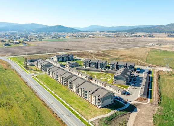 Aerial View of Stillwater Crossing Apartments in Kalispell, Montana