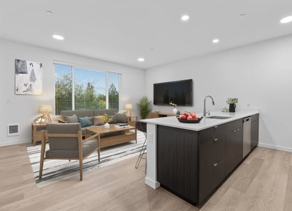Sumner Mill Model Kitchen and Living Room