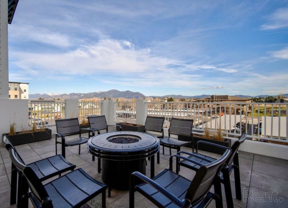 The Annex of Bozeman Rooftop Patio with Fire Pit