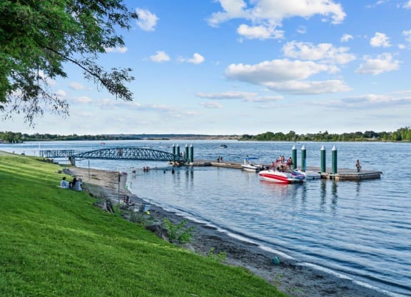 Small Boat Dock and River