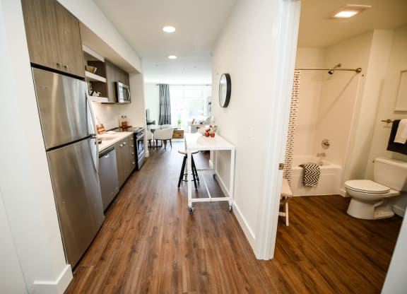 The George Besaw Apartments Bathroom and Kitchen Hall