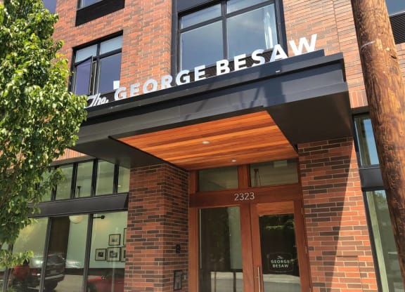 The George Besaw Apartments Front Entrance Exterior
