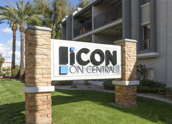 The Icon on Central Apartments in Phoenix, Arizona Exterior and Monument Sign