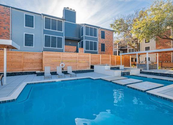 The Monet Apartments in Dallas, Texas Pool with Lounge Chairs
