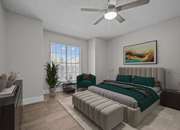 The Monet Apartments in Dallas, Texas Model Bedroom