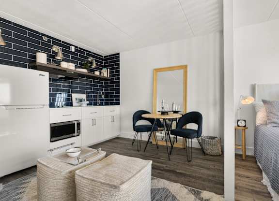 The Franklin Model Living Area and Kitchen