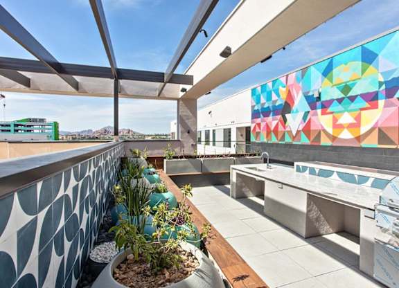 Trovita Rio Apartments in Tempe, Arizona Patio with BBQ