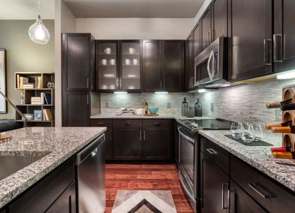 Lyra on McKinney Model Kitchen with Island