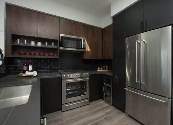 Vinz on Fairfax Apartments in Los Angeles, California Model Kitchen