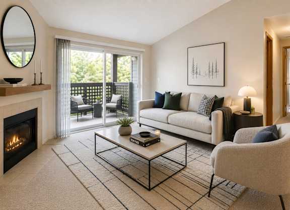 Spacious Living Room at Vista Ridge Apartments, Washington, 98027