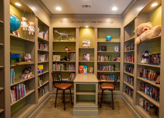 Walton Crossing Apartments Clubhouse Library