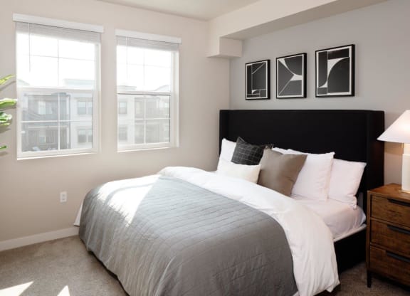 West End District Apartments in Beaverton, Oregon Model Bedroom