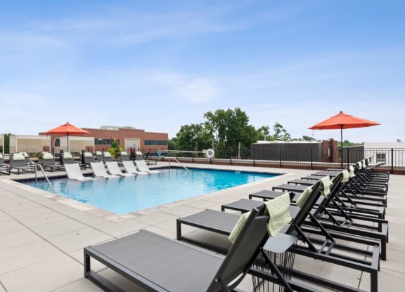 Alton Heights in Kansas City, Missouri Pool with Lounge Chairs