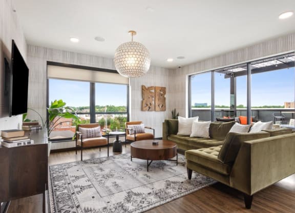 Alton Heights in Kansas City, Missouri Model Living Room