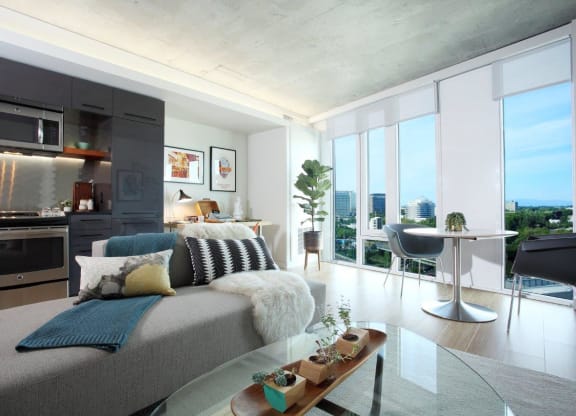 Yard Apartments Model Living Room