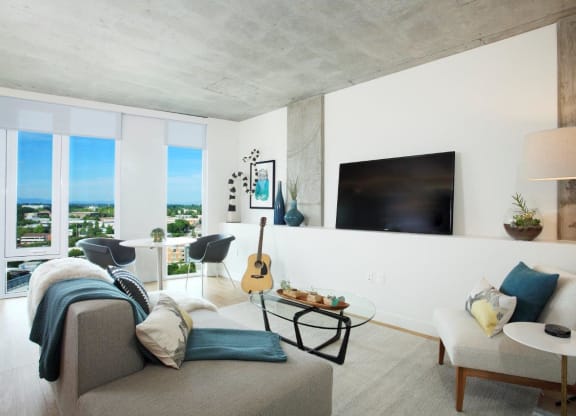 Yard Apartments Model Living Room