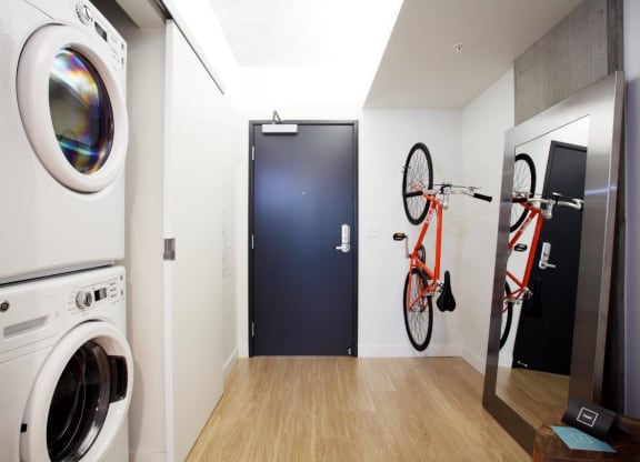 Yard Apartments Entrance and Bike Rack