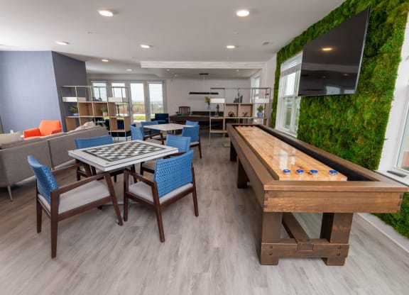 Zen Apartments Clubhouse with Shuffleboard
