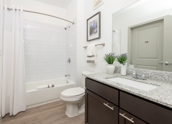 Zen Apartments Bathroom with Bathtub