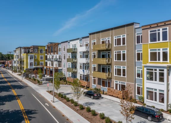 Outside front at Park77 Apartments, Cambridge, Massachusetts, 02138