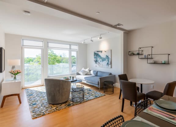 Dining With Living Area at Park77 Apartments, Cambridge