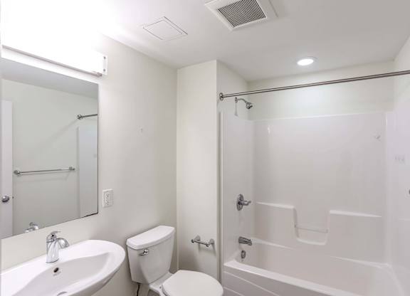 Spacious bathrooms at 7 Cameron Apartments, Massachusetts