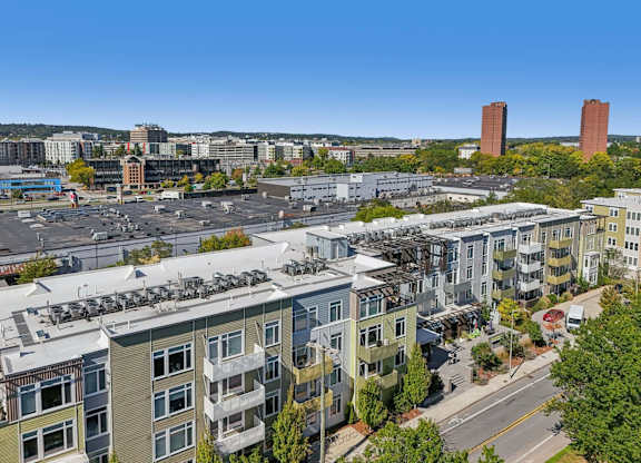 Cityscape with buildings at Park77 Apartments, Cambridge