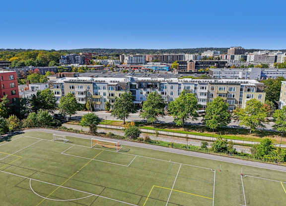Soccer field at Park77 Apartments, Cambridge, Massachusetts, 02138