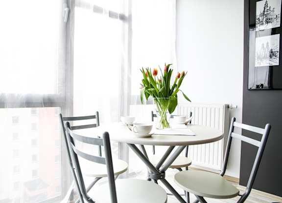 sun-filled breakfast nook