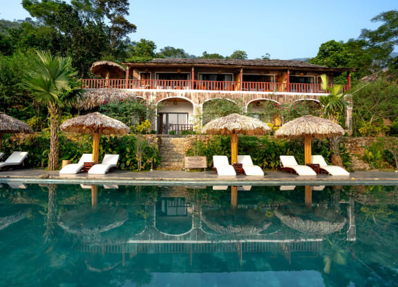 poolside garden