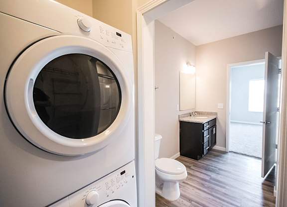 Stacked washer and dryer