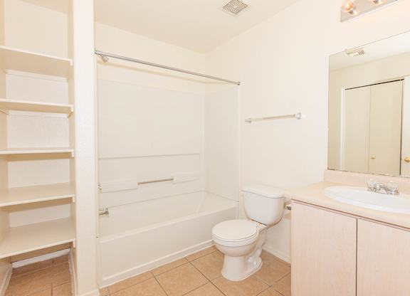 Bathroom with Mirror at San Martin Apartments, Arizona, 85301