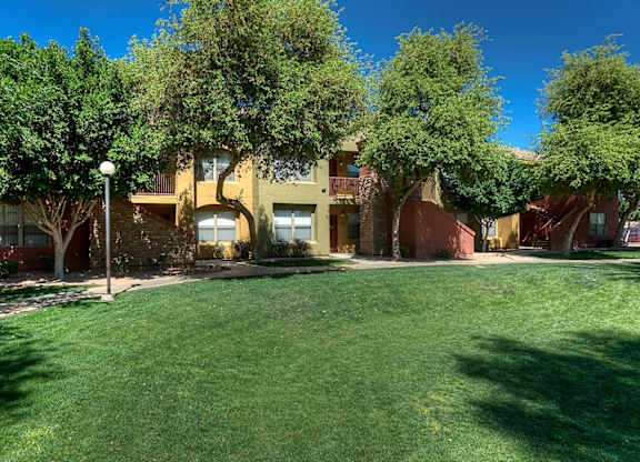 Lush Green Lawn Area at San Lucas Apartments, Tolleson, AZ, 85353