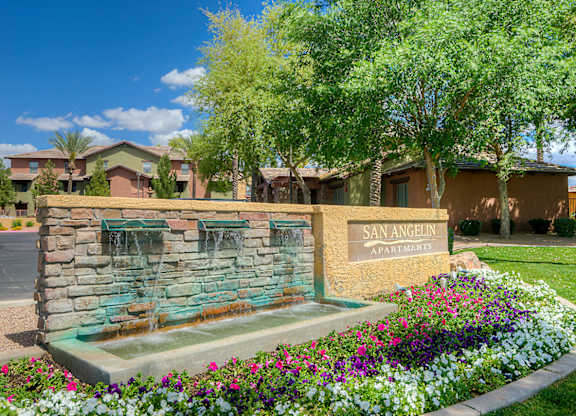 Property Sign at San Angelin Apartments, Mesa, AZ