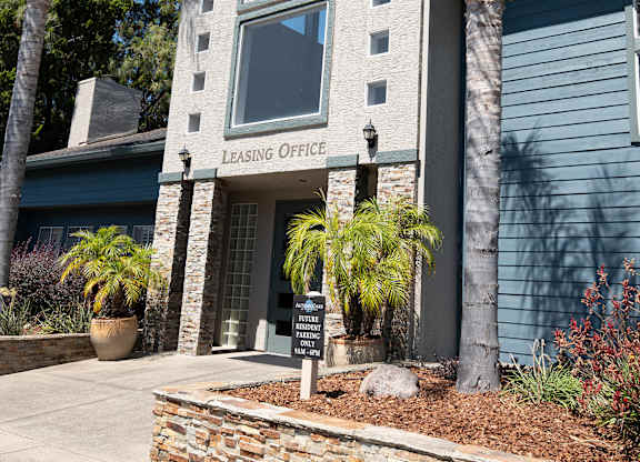 A building with a leasing office sign in front of it at Autumn Oaks Apartments, Roseville, CA, 95678