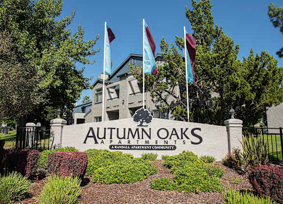 Property sign at Autumn Oaks Apartments, Roseville, CA
