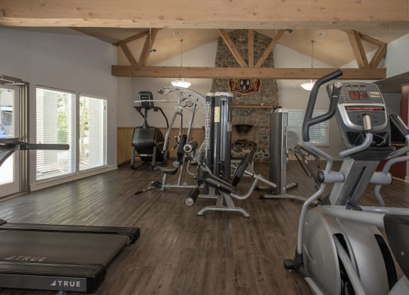 Bishops Court fitness center strength equipmentat Bishop's Court Apartments, Rancho Cordova, California 95670