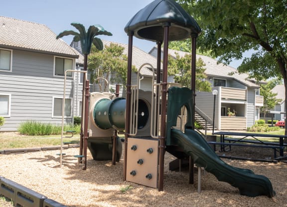Bishops Court outdoor play structure at Bishop's Court Apartments, Rancho Cordova, CA