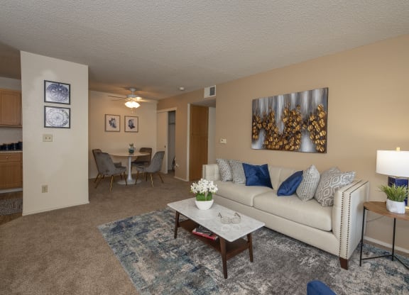 Canterbury Downs model dining room and living room, Roseville, CA, 95678