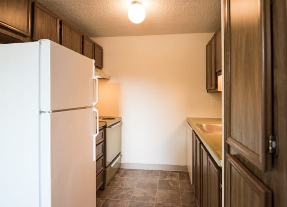 Cedar Lane Vacant Apartment Kitchen