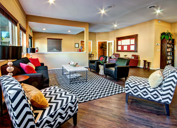 Clubhouse Seating Area at Chambers Creek Estates, University Place, WA 98467