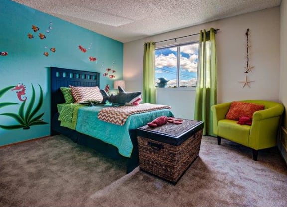 Model Apartment Second Bedroom at Chambers Creek Estates in University Place, WA 98467