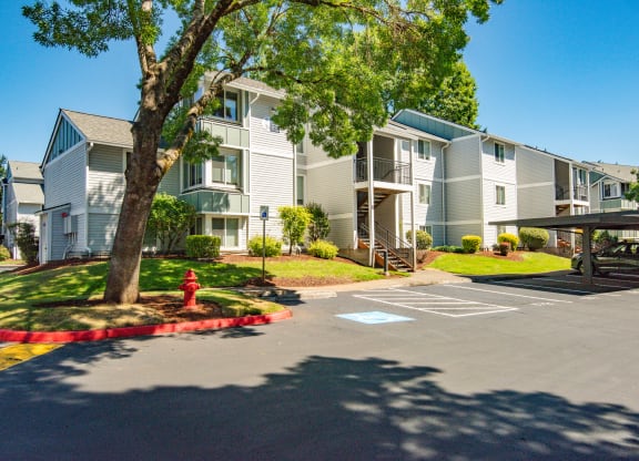 building exterior entries  at Clackamas Trails Apartments, OR 97222